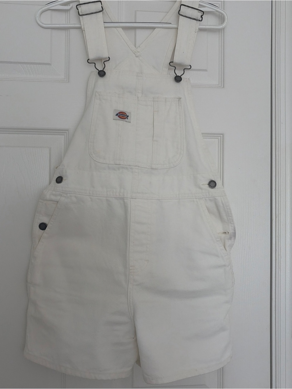 Dickies white Short Overalls with Front Bib